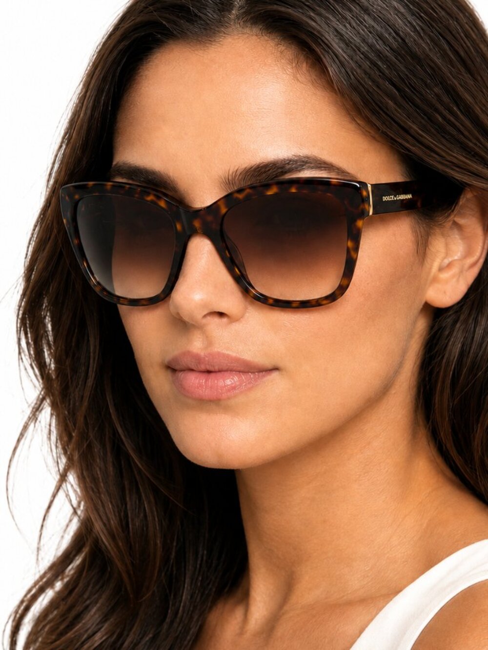 Dolce Gabbana DG4226 Sunglasses Havana Tortoise Gradient DG 4226 Brown Cat Eye